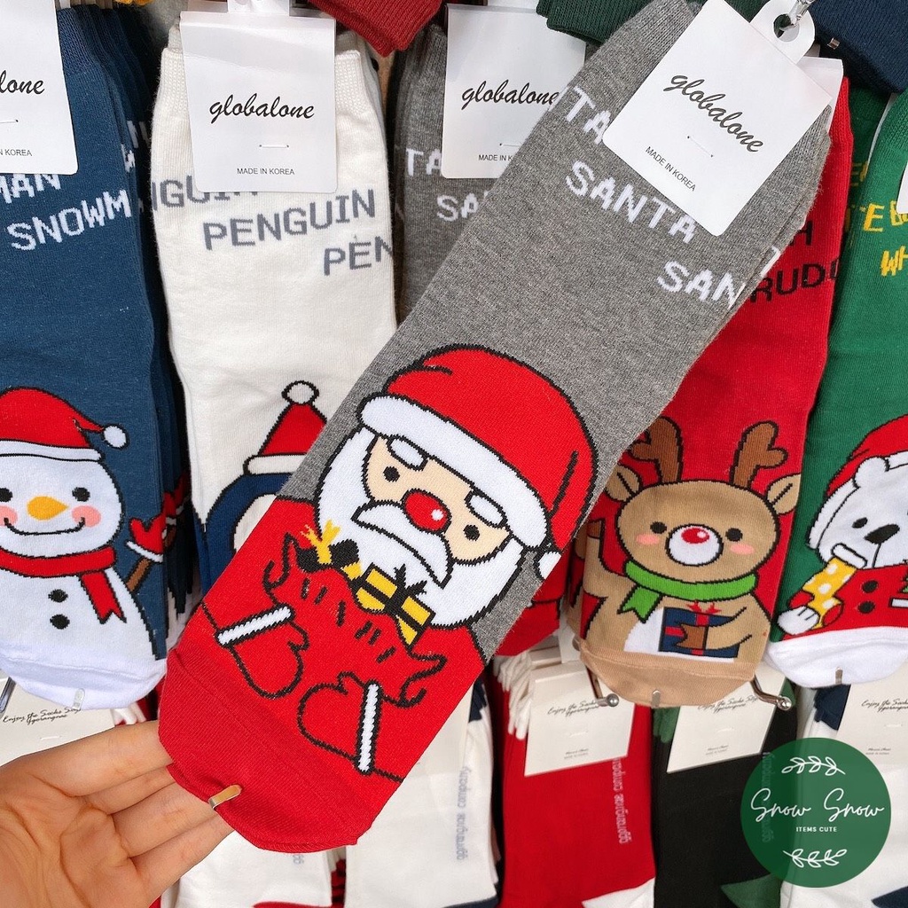 Set 5 tất vớ noel - Tất cao cổ hình Giáng sinh/Noel cực dễ thương chất mềm đẹp cho cả nam và nữ