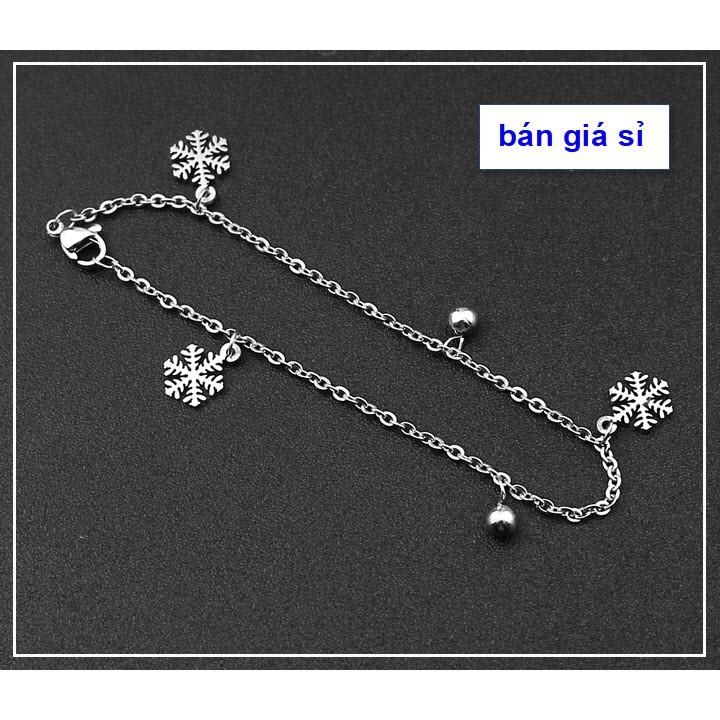Lắc Chân Inox Hoa Tuyết Và Bi - TS20183010006012 | BigBuy360 - bigbuy360.vn
