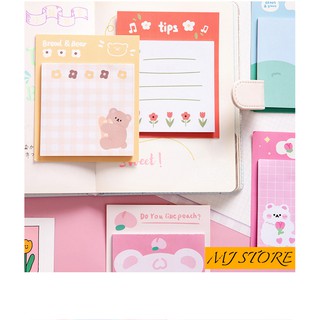 Giấy note cute - 125 tờ (set 5 xấp) - mjstore
