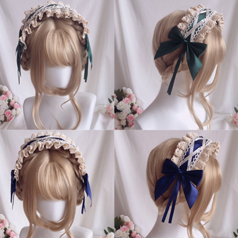 Băng Đô Ren Hoa Phong Cách Lolita Dễ Thương Hiện Có 5 Màu