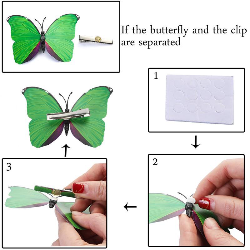 Kẹp tóc hình bướm 3D xinh xắn
