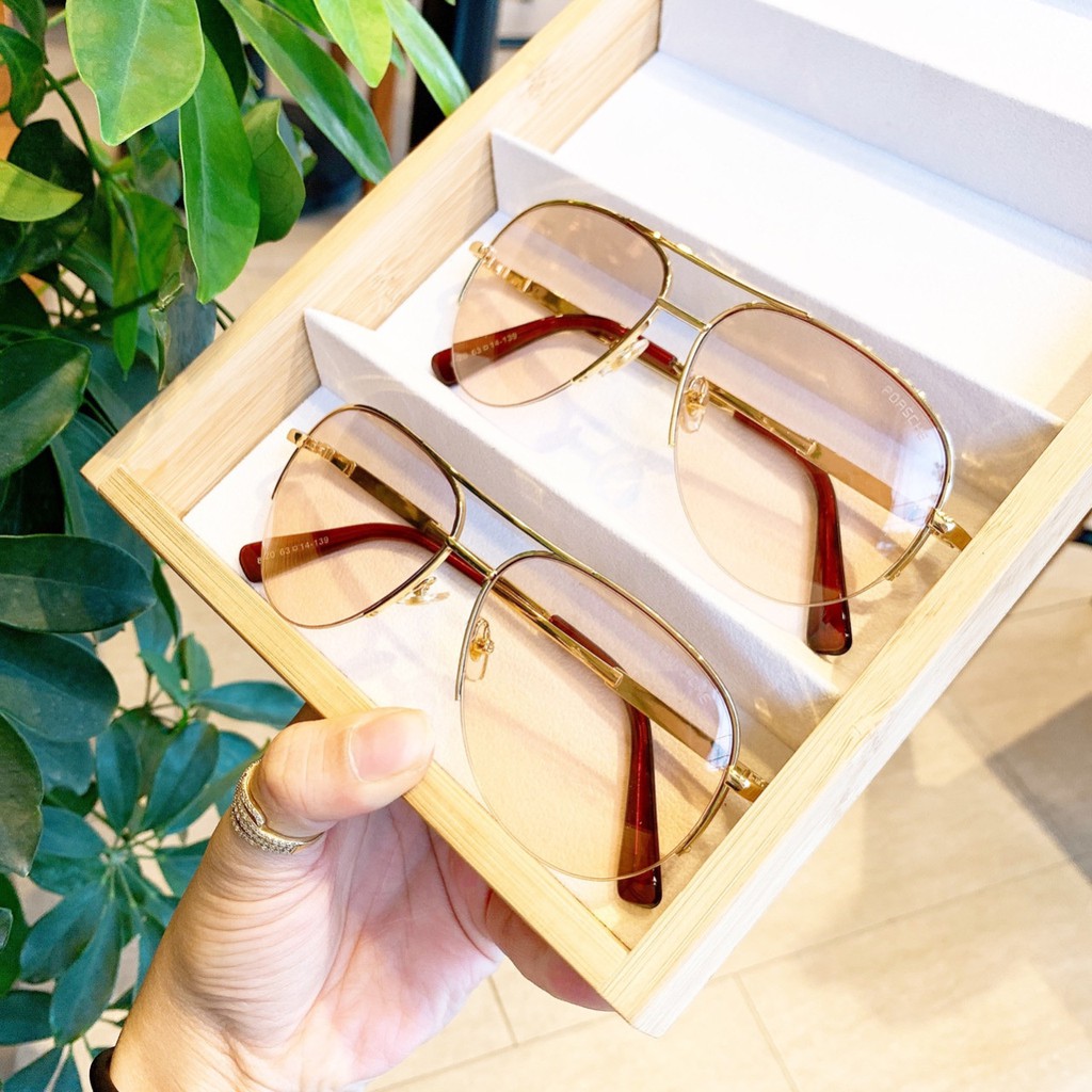 Mắt Kính Thời Trang Nam Cao Cấp POR viền cước, Tròng Kính Chống Tia UV (Khói) + Tặng Kèm Mắt Kính Xuyên Đêm | BigBuy360 - bigbuy360.vn