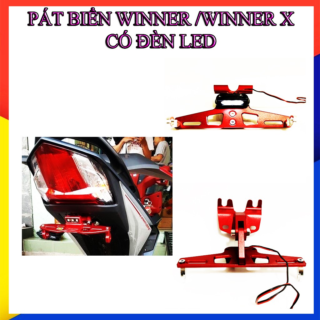 PÁT BIỂN SỐ NHÔM CNC CHO WINNER/ WINNER X CÓ ĐÈN LED ( X1R)