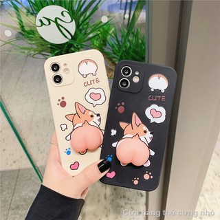 Ốp lưng silicone mềm chống rơi hoạt hình cái mông vui nhộn cho iphoneX/XR 12ProMax 11 8plus 7plus xs