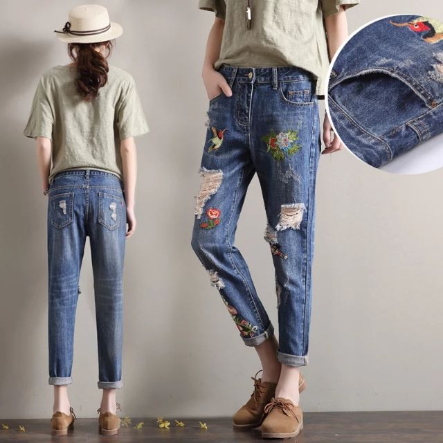 Quần bò thêu chim NEW 2018