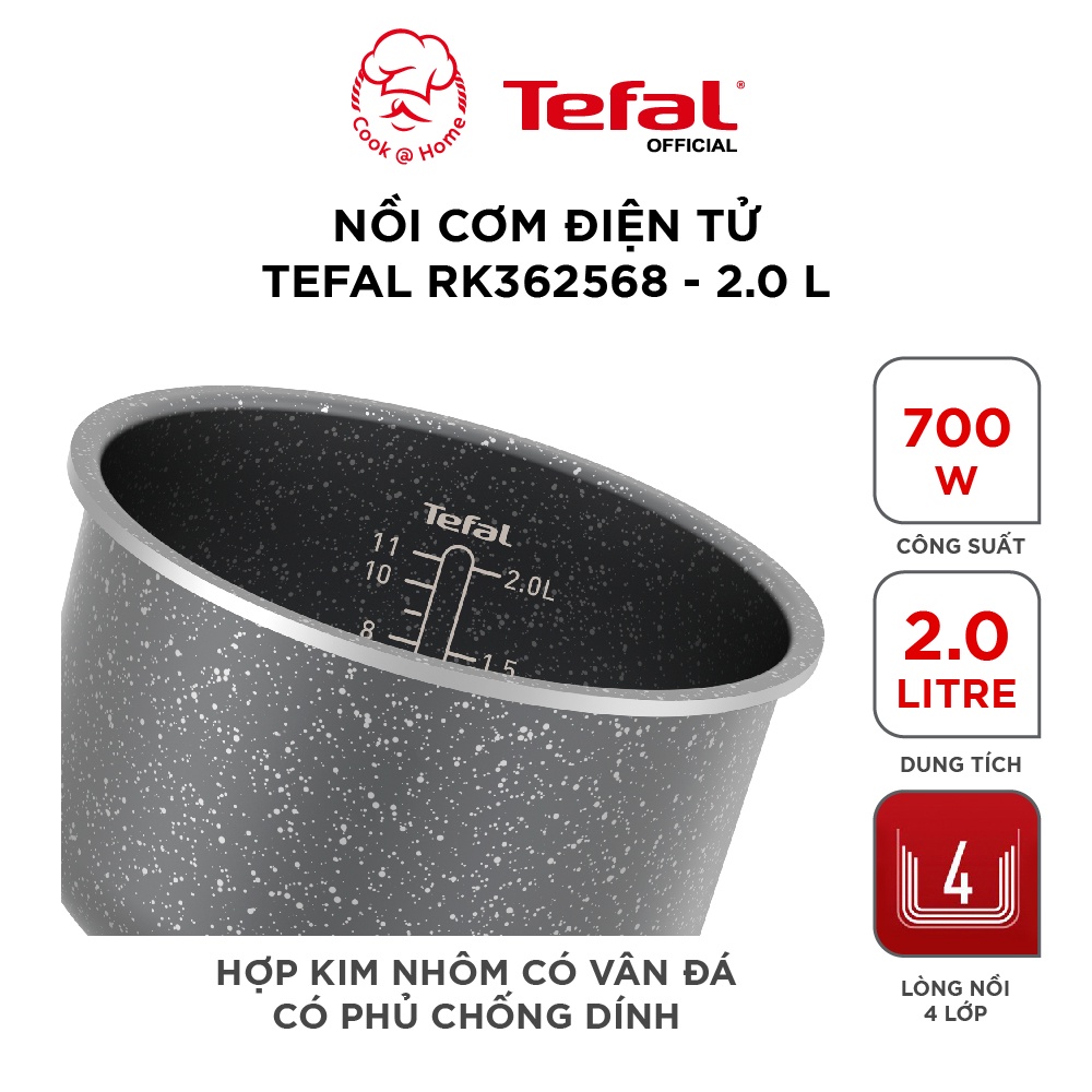 Nồi cơm điện Tefal RK362568 – 700W, 2L