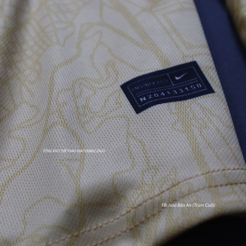 Bộ quần áo đá banh CLB Barca màu kem 2023 hàng cao cấp Thailand