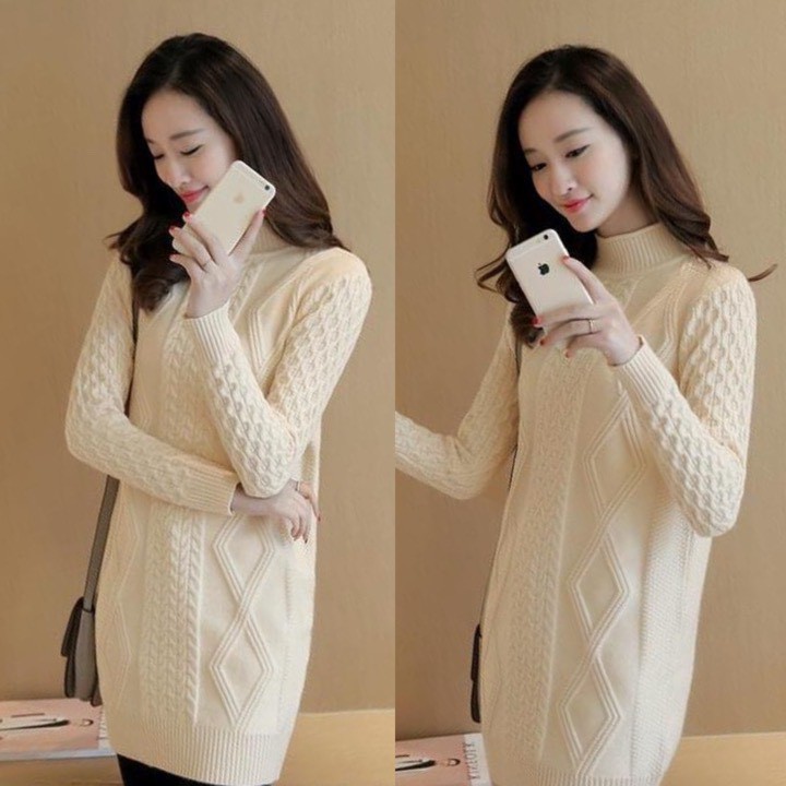 Áo Len Dáng Dài Hàn Quốc MSNN1471
