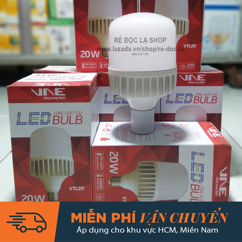 Bóng đèn Led tiết kiệm điện siêu sáng công suất 20w, chính hãng VNE