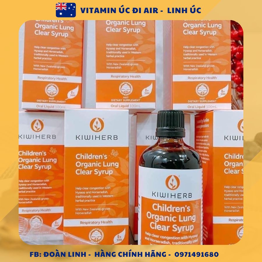 Siro Kiwiherb Children’s Organic Lung Clear Syrup, Date xa