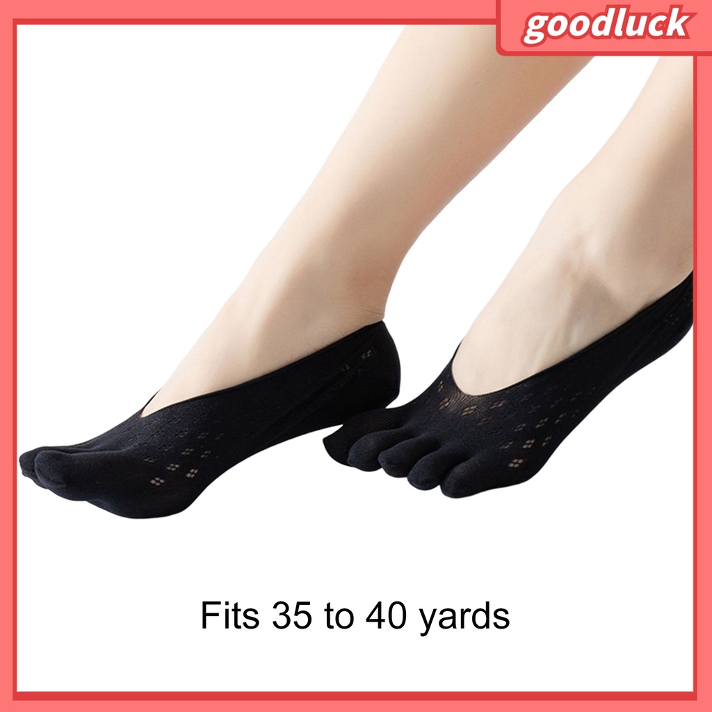 1 Đôi Tất Xỏ Ngón Màu Sắc Trơn Co Giãn Tốt Nhanh Khô Tiện Dụng