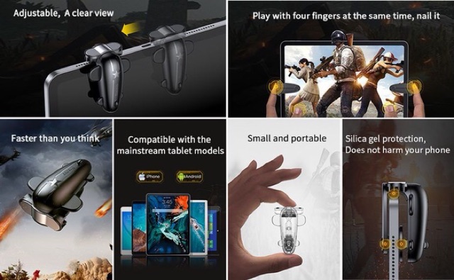 Bộ nút bắn chơi game Baseus Shooting Game Tool cho iPad/ Tablet chơi PUBG, Rules of Survival