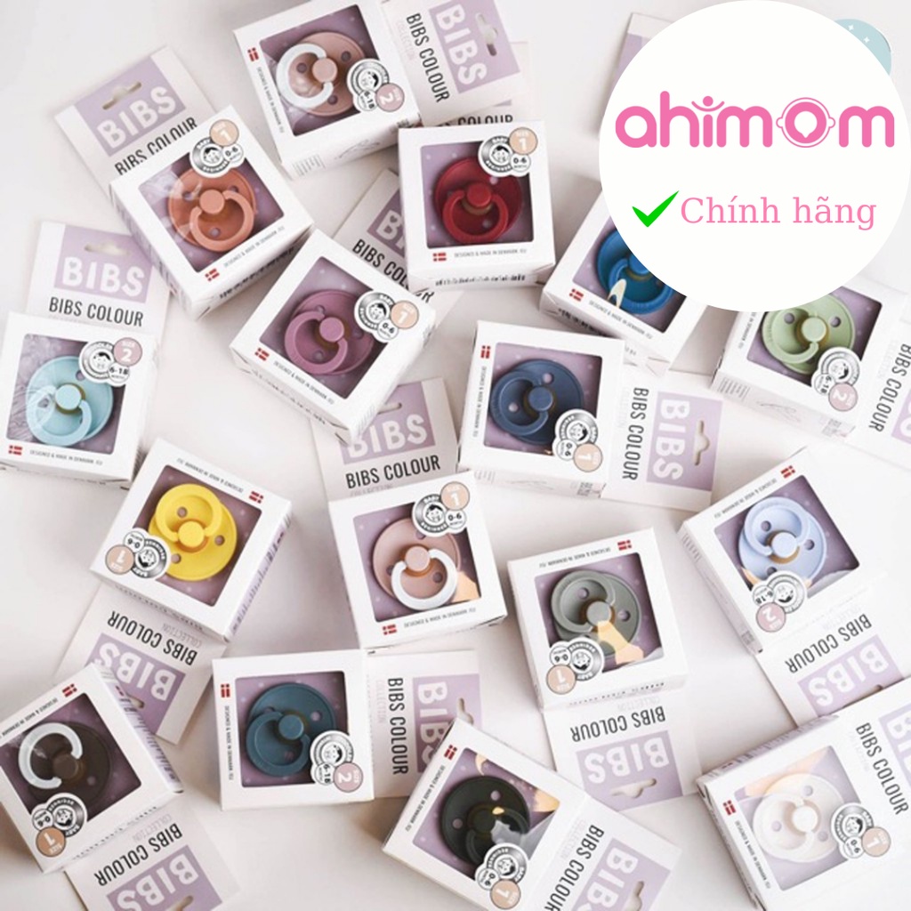 Ti giả BIBS, ti ngậm cho bé Đan Mạch chính hãng kèm nắp trứng hoặc hộp đựng - Ahimom