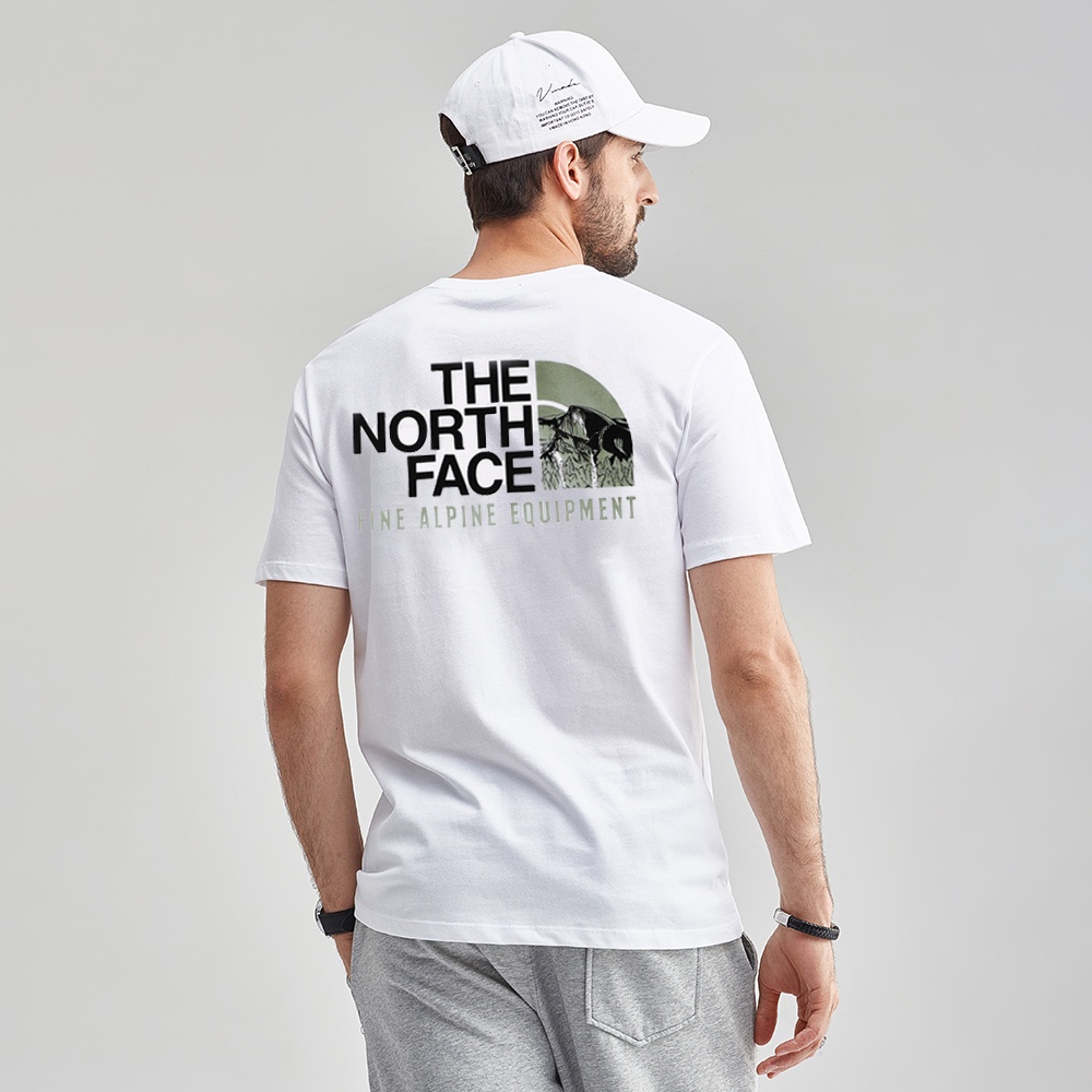 Áo Thun Thể Thao Cotton Tay Ngắn Cổ Tròn In Chữ Thenorthace North Thiết Kế Thoáng Khí Hợp Thời Trang Cho Nam
