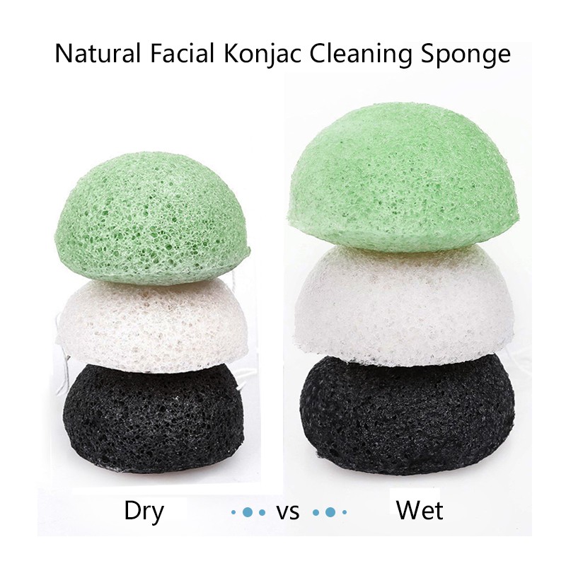 6Color Natural Konjac Konnyaku Facial Wash Cosmetic Puff Facial Cleaning Sponge Face Cleanse Washing Pad Facial Care Face Powder