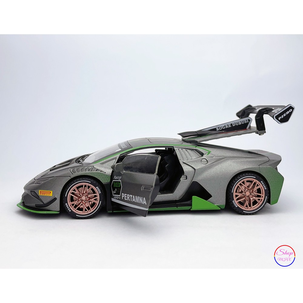 Xe đồ chơi mô hình sắt Lamborghini Huracan Super Evo TẶNG KÈM BIỂN SỐ tỉ lệ 1:32 hãng Chimei