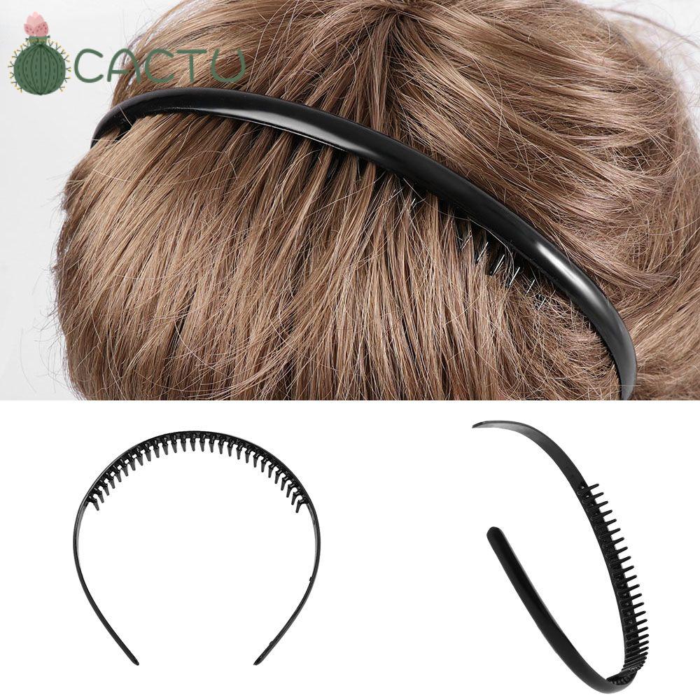 Set 1/2 Băng Đô Cài Tóc Bằng Kim Loại Màu Đen Phong Cách Thể Thao Thời Trang Dành Cho Nam