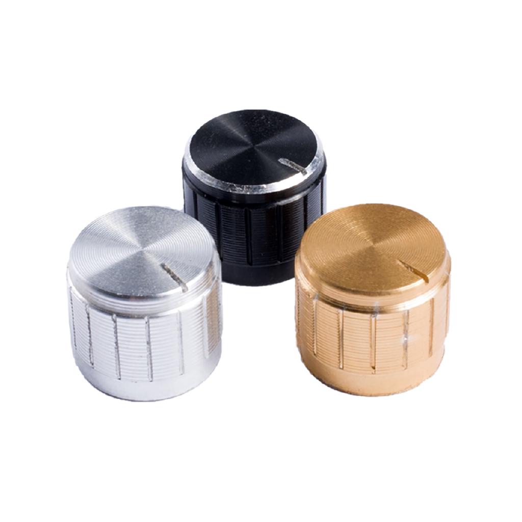 Hàng có sẵn * 1 cái, 17x14mm Hợp kim nhôm Điều khiển quay Chiết áp Núm 6mm Lỗ trục