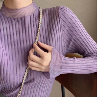 KOKA Áo len tăm 3p phối voan 57801