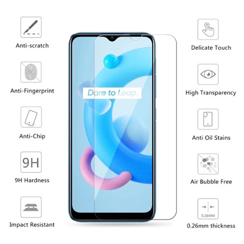 Kính cường lực cho Realme C35 C21y C25s 8 9 Pro C25 C21 C20 C17 C15 C12 C11 GT NEO 9 9i 7i 7 6 Pro 6i 5 5i 5s Pro Narzo 50A Prime C3 C2 5G 4G