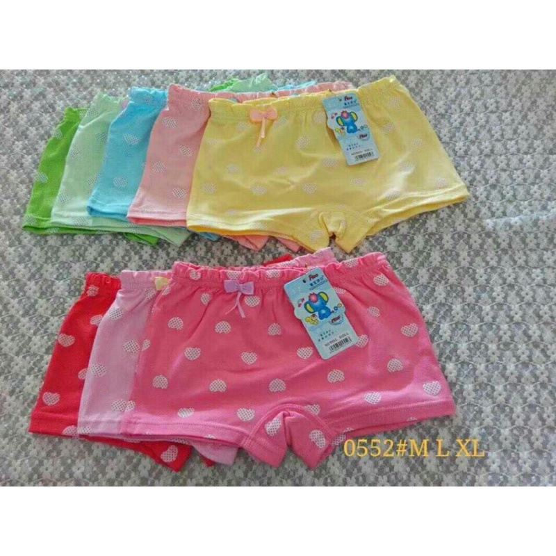 Combo 3 quần lót đùi bé gái - quần chíp đùi cotton hoạ tiết dễ thương.