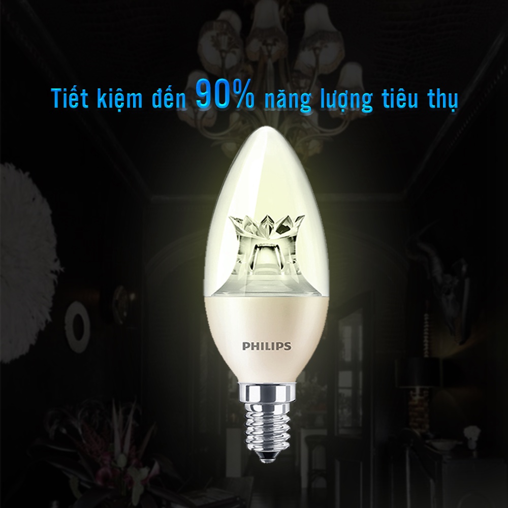 Bóng đèn LED nến Philips MAS LEDcandle DT 4-25W E14 B38 CL (01 bóng)