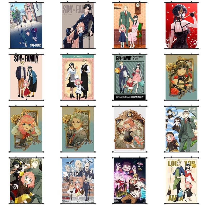 Poster Dán Tường Trang Trí In Hình Nhân Vật Anime Spy X Family Phong Cách Vintage