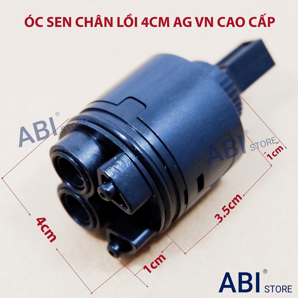 LÕI SEN VÒI TẮM GẬT GÙ NÓNG LẠNH ( ÓC SEN CHÂN CAO MẪU 3.5CM VÀ 4CM )