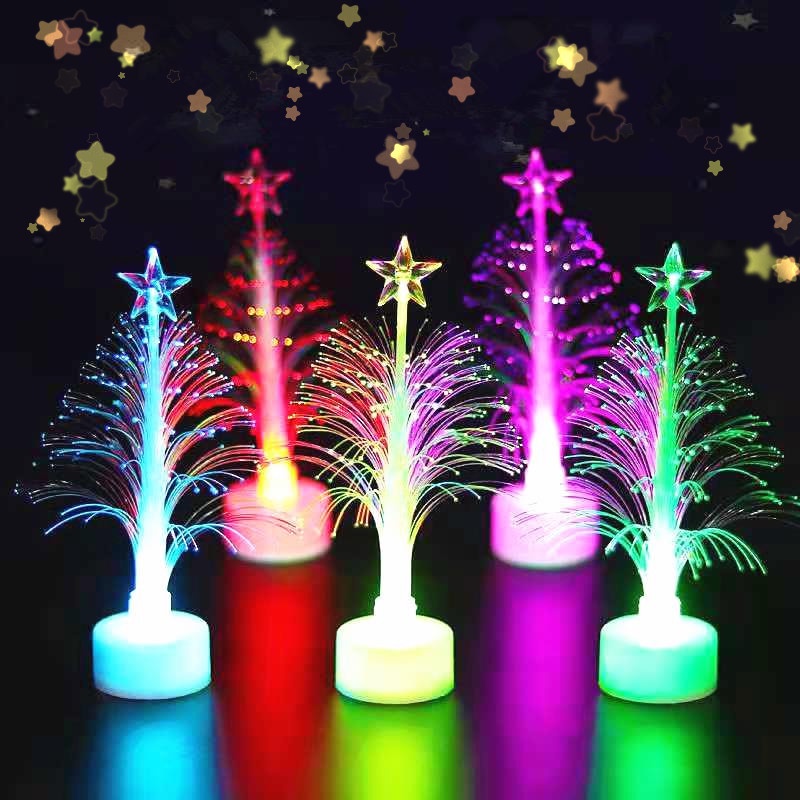 Cây thông giáng sinh mini đèn LED nhiều màu sắc