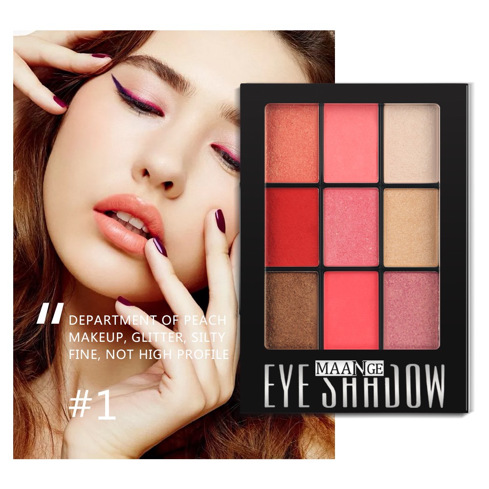 Bảng phấn mắt có，phấn má hồng sáng bóng 9 màu trang điểm độc đáo MAGEFY Bảng phấn mắt nhũ  lấp lánh phấn mắt trang điểm siêu xinh | BigBuy360 - bigbuy360.vn