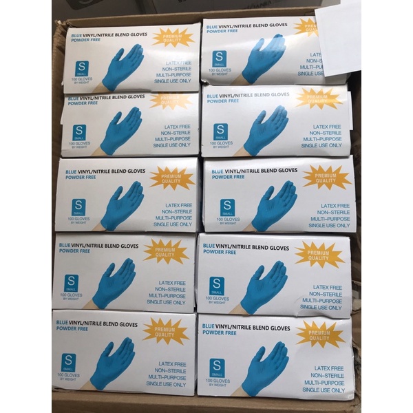 1 Thùng Găng Tay Xanh - 10 Hộp Dai, Không Bột Chuyên Dụng Spa, Phun Xăm...