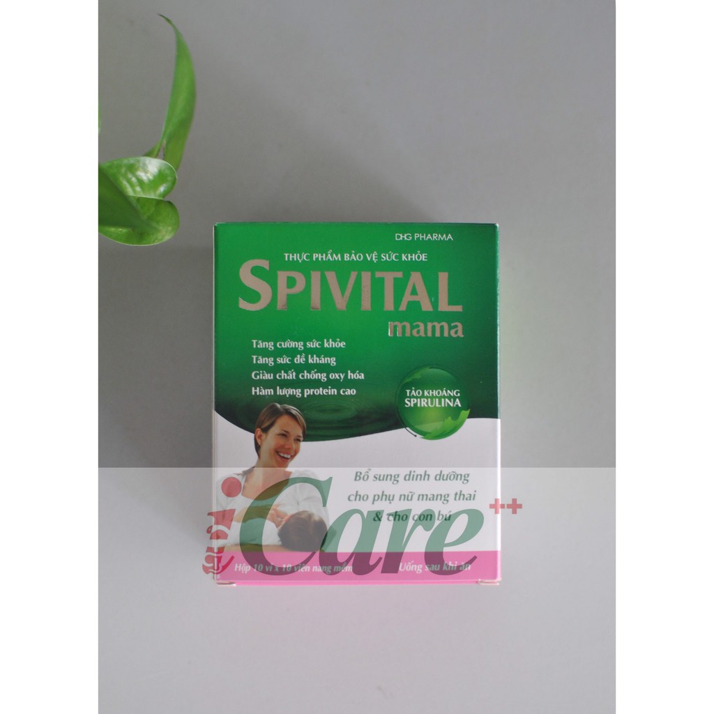 SPIVITAL MAMA TẢO THỰC VẬT DINH DƯỠNG BỔ SUNG VITAMIN DÀNH CHO MẸ BẦU