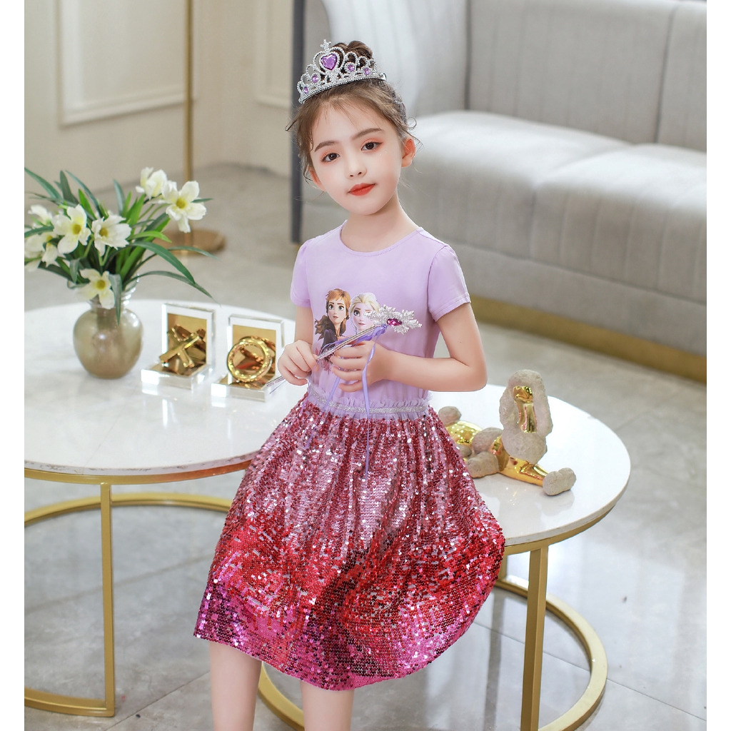 Váy công chúa Elsa xinh xắn dành cho bé gái