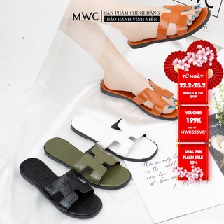 Dép Nữ MWC Đế Bệt Quai Chữ H Cách Điệu Nổi Bật NUDE - 3120