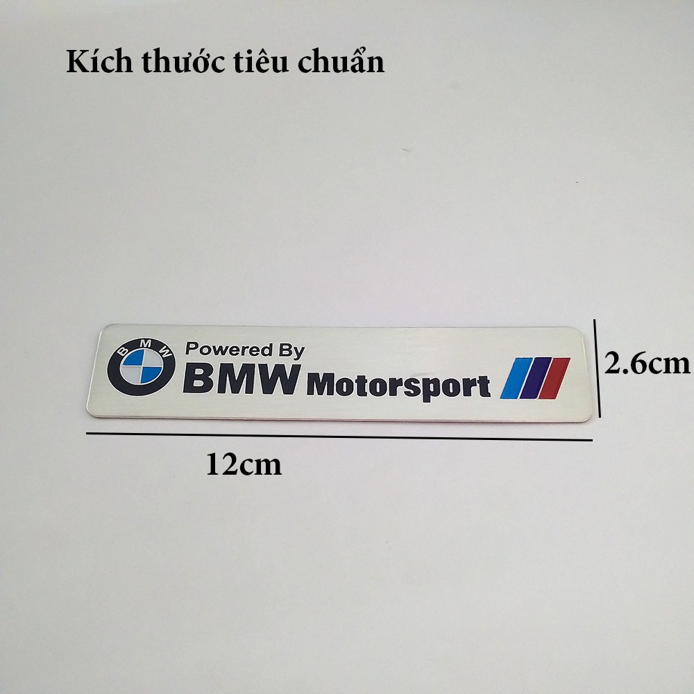 Tem dán xe Nhôm nổi CNC - BMW 01