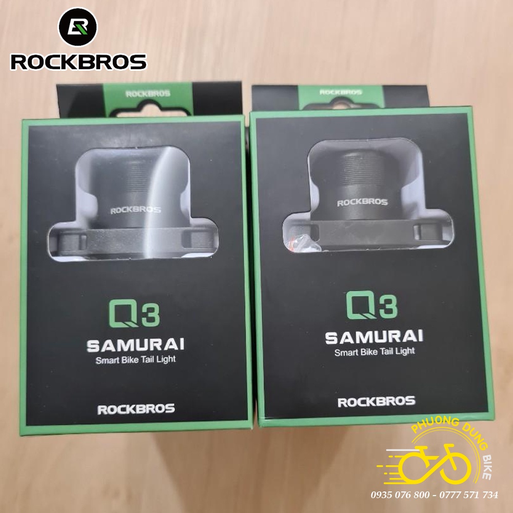 Đèn hậu xe đạp ROCKBROS SAMURAI Q3 phanh thông minh