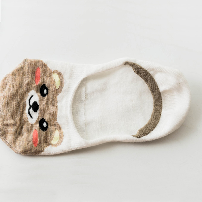 Women Ankle Sock Bear Cartoon Cute Socks Low Cut Stocking | BigBuy360 - bigbuy360.vn