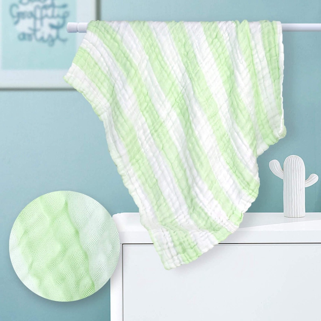Khăn tắm cho bé, Khăn tắm đa năng sơ sinh Goodmama SET 2 chiếc 75*70 cm vải Cotton Muslin Siêu thấm hút, bền, không xù