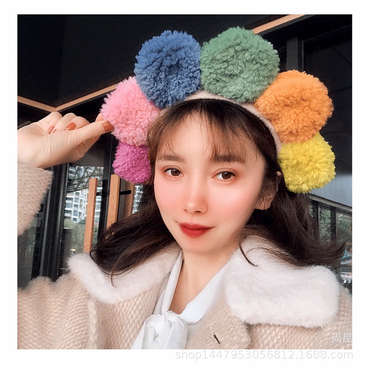 Bờm Tóc NOVSET Băng Đô Tóc 6 Hình Tròn Phối Màu Độc Và Lạ [ MÃ E503 ]