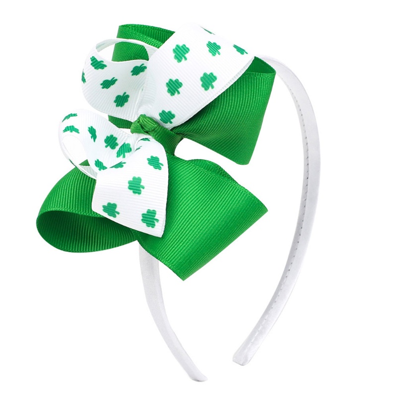 Flgo Shamrock Băng Đô Lớn In Họa Tiết Saint Patrick s Day Trang Trí Tiệc Kỳ Nghỉ