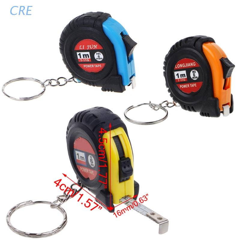 Thước Dây Mini Bỏ Túi Có Thể Thu Gọn 1m Kèm Móc Khóa Tiện Dụng