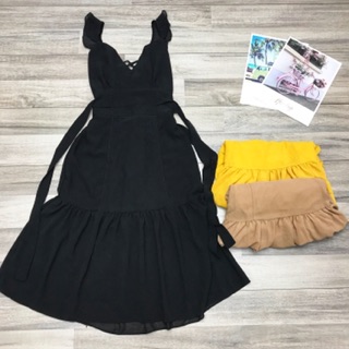 V533 Đầm suông đuôi cá vai cánh rơi lưng chun dễ mặc