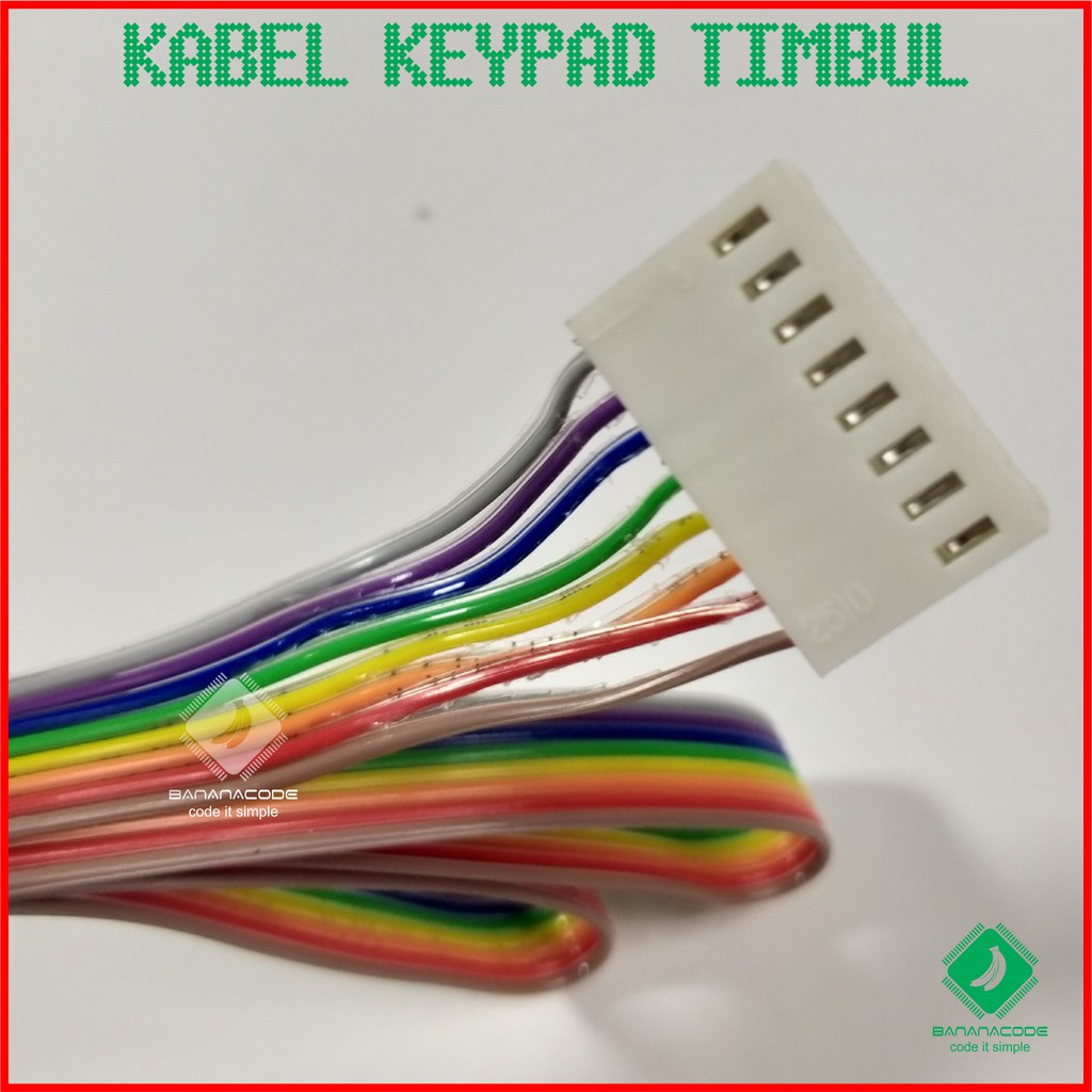 Prta Mini Cable - Pom Pom Cho Matrix 4x4 Keypad (dập Nổi) 8pin Rainbow