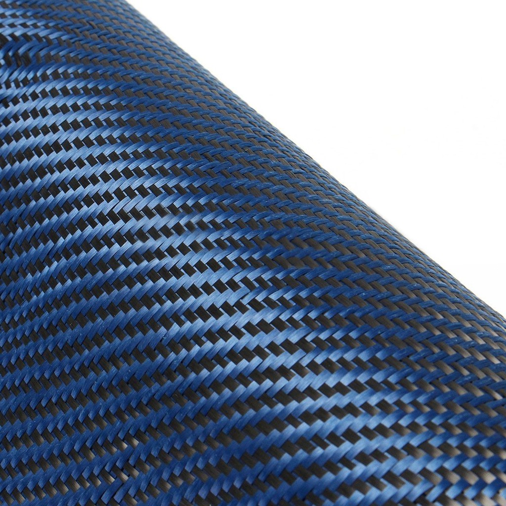 Vải Carbon Fiber 36x100cm 200gsm Màu Xanh Dương