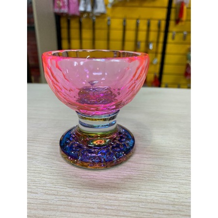 [PHÁP BẢO MINH CHÂU] Bộ 7 Chén thủy tinh đế cao 7 màu