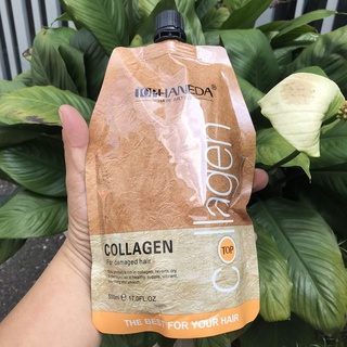 {Chính hãng} {Siêu rẻ} Hấp dầu Haneda Collagen phục hồi tóc hư tổn 500ml (mẫu mới) (2026)