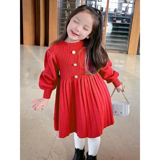 Váy len tay bồng hàng QCCC cho bé gái