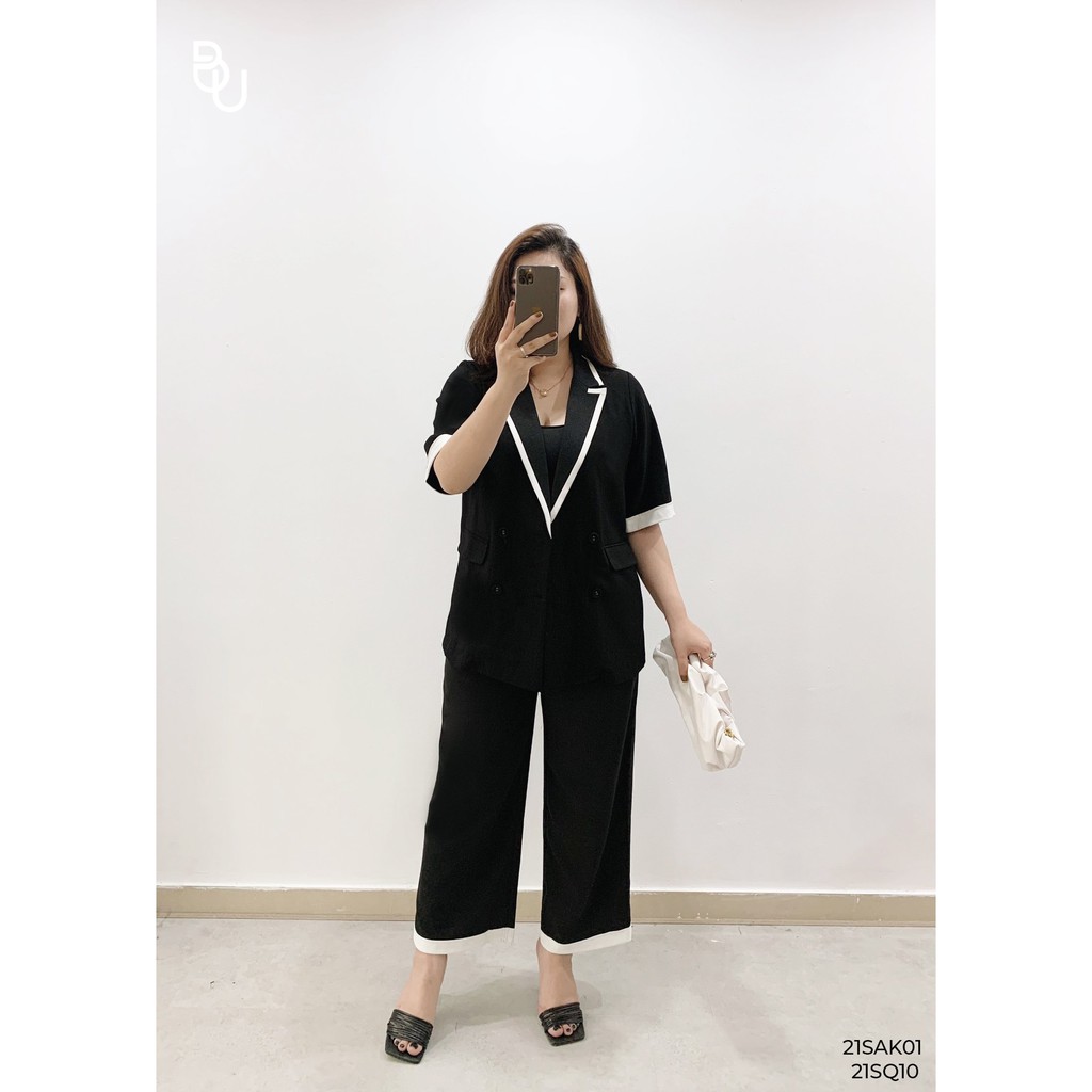 Quần gấu viền trắng BIGSIZE (55kg đến 95kg) - 21SQ10 - [BUstu Bigsize]