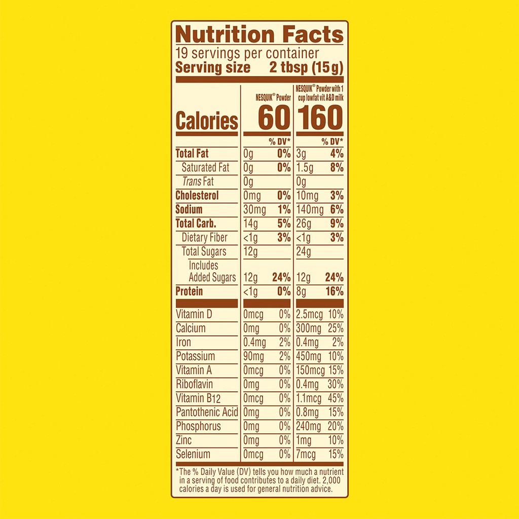 Bột Cacao Pha Sữa Nestlé Nesquik Chocolate Powder Drink Mix, Hộp 285g  - Mỹ