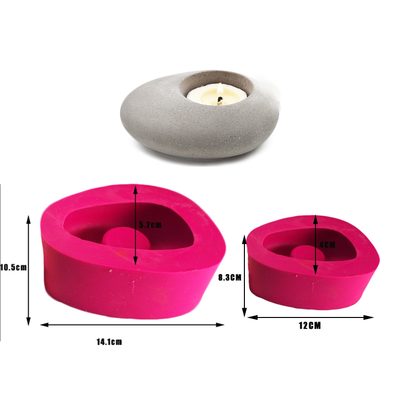 Khuôn silicone Làm Đế Nến Hình Bầu Dục Sáng Tạo
